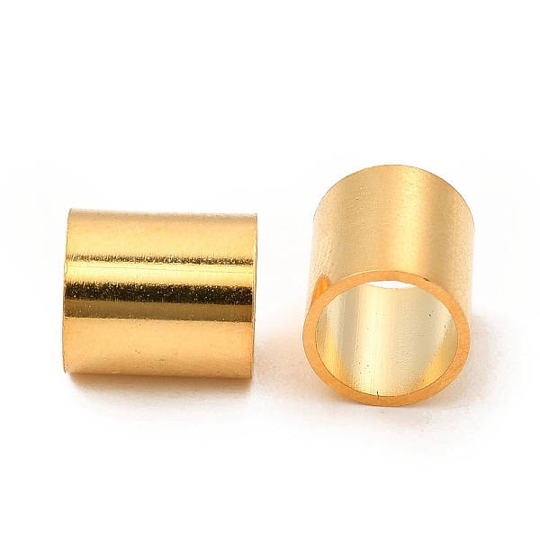 

PandaHall 304 Stainless Steel Beads, Large Hole Beads, Column, Real 24K Gold Plated, 8x7mm, Hole: 6mm 304 Stainless Steel Column