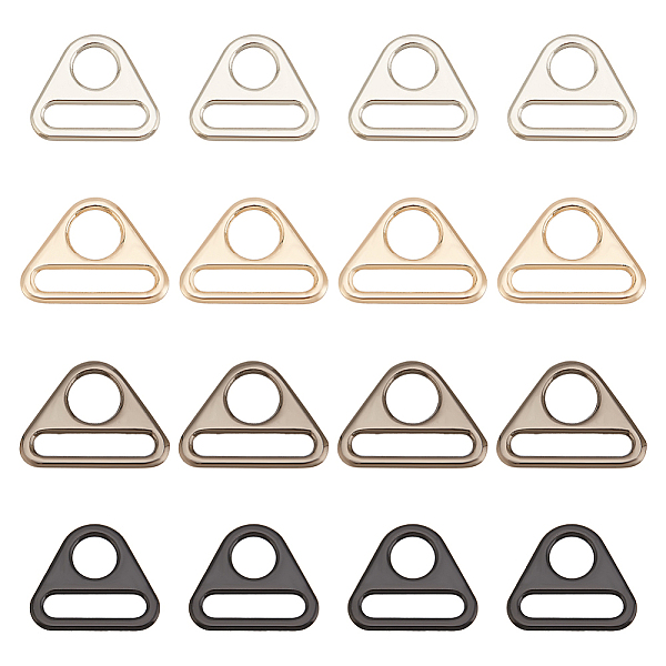 

PandaHall ANATTASOUL 32Pcs 4 Colors Alloy Adjuster Triangle Buckles, for Webbing, Strapping Bags, Garment Accessories, Mixed Color...