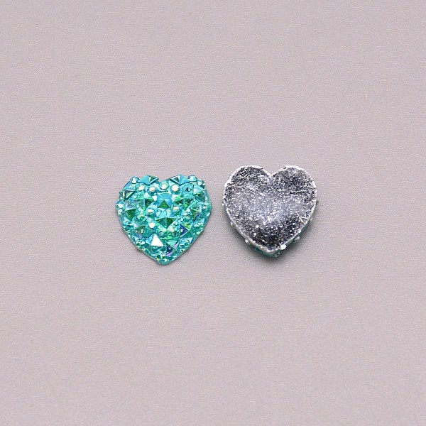 

PandaHall Plastic Cabochons, Clothing Accessories, Heart, Light Sea Green, 12x12x4mm, 200pcs/bag Plastic Heart