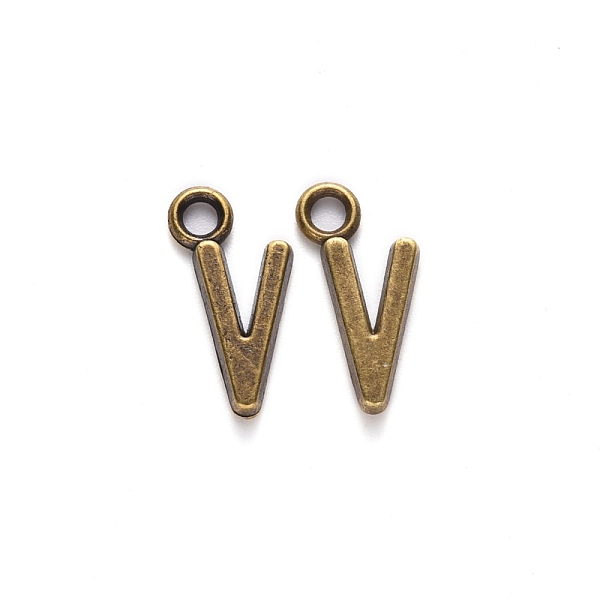 

PandaHall Tibetan Style Alloy Pendants, Cadmium Free & Nickel Free & Lead Free, Letter.V, V: 16x8.5x2mm, Hole: 2mm, about 1923pcs/1000g...
