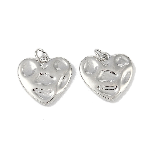 

PandaHall Brass Pendants, Heart, Platinum, 17.5x18x2.5mm Brass Heart