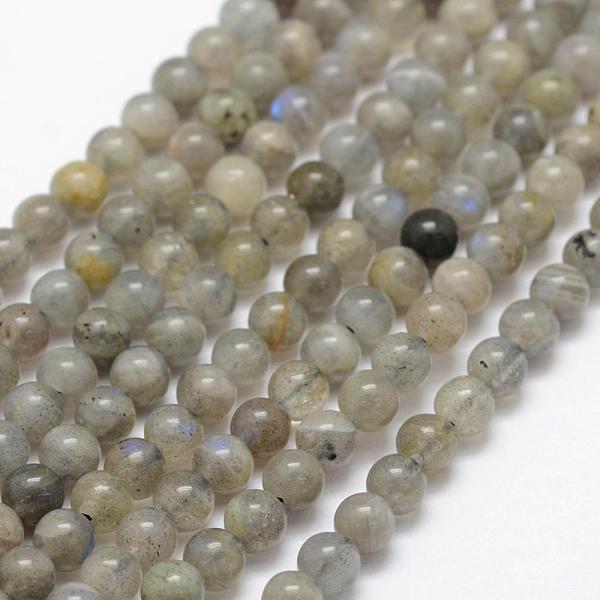 

PandaHall Natural Labradorite Beads Strands, Round, 4mm, Hole: 1mm, about 107pcs/strand, 15.1 inch(38.5cm) Labradorite Round