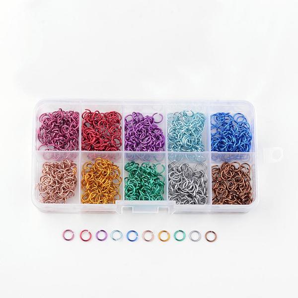 

PandaHall Aluminum Wire Open Jump Rings, Mixed Color, 20 Gauge, 6x0.8mm, about 1000pcs/box Aluminum Multicolor