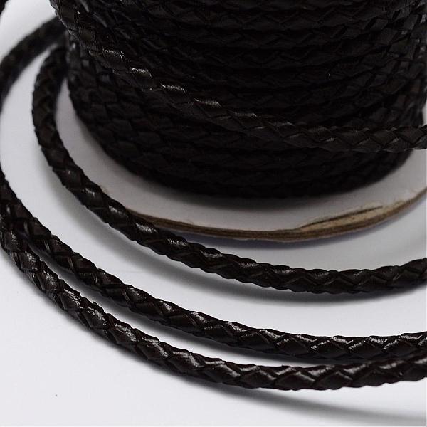 

PandaHall Round Braided Cowhide Cords, Coconut Brown, 3mm, about 10.93 yards(10m)/roll Cowhide Round Brown