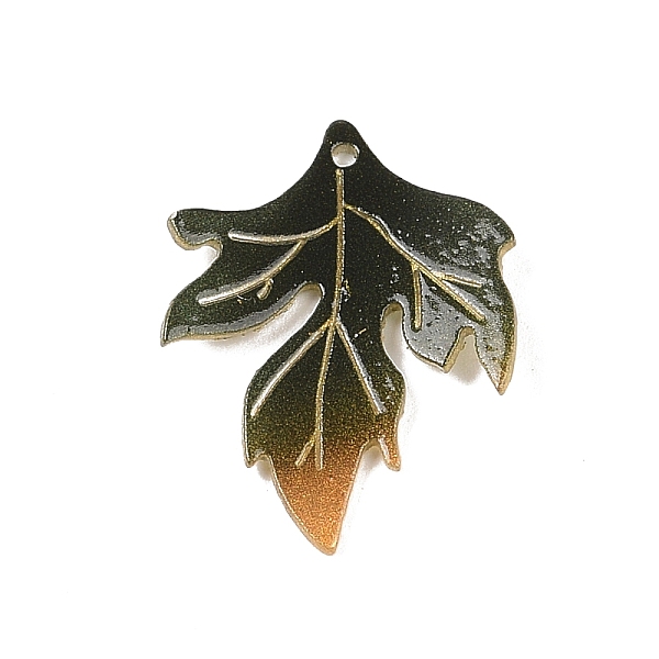 

PandaHall Printed Transparent Acrylic Pendants, Leaf, Coffee, 29x21x2.5mm, Hole: 1mm Acrylic Leaf Brown