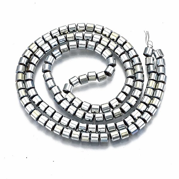 

PandaHall Electroplate Non-magnetic Synthetic Hematite Beads Strands, Column, Green Yellow, 3.5x3mm, Hole: 1mm, about 127~128pcs/strand...
