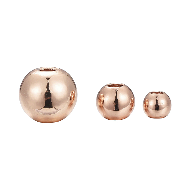 

PandaHall 120Pcs 3 Size Rack Plating and Vacuum Plating Brass Round Spacer Beads Set, Cadmium Free & Lead Free, Rose Gold, 3mm/4mm/6mm, hole...