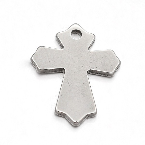 

PandaHall Latin Cross 304 Stainless Steel Stamping Blank Tag Pendants, Stainless Steel Color, 23x18x1.5mm, Hole: 2mm Stainless Steel Cross