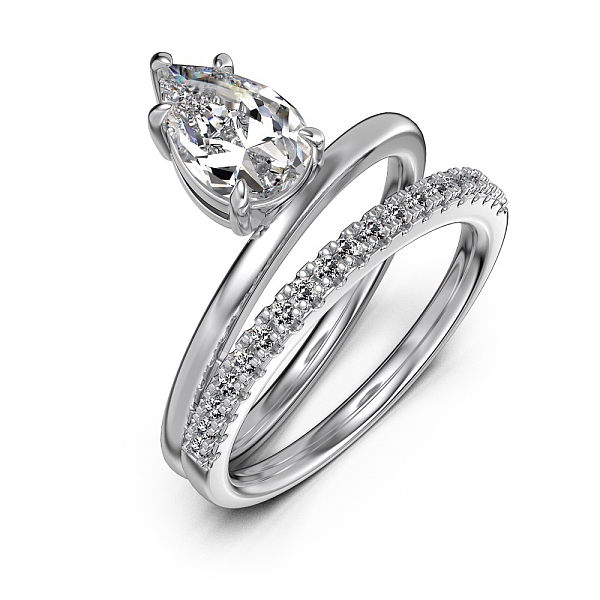

PandaHall Rhodium Plated 925 Sterling Silver Teardrop Finger Rings, Clear Cubic Zirconia Ring for Women, Platinum, Inner Diameter: US Size 7...