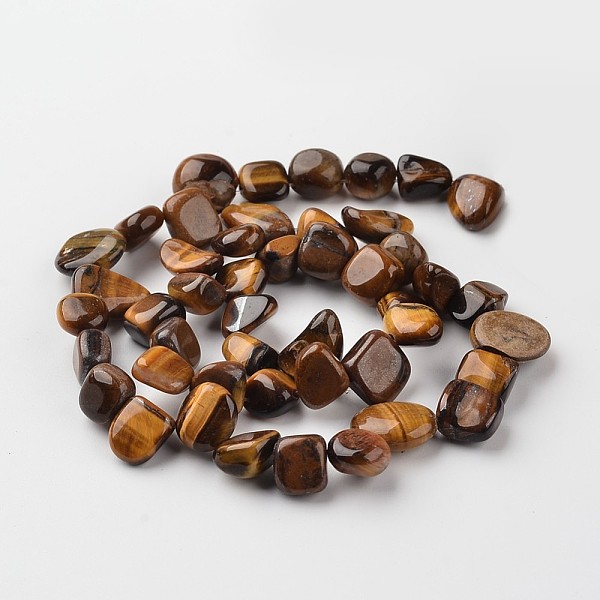 

PandaHall Nuggets Natural Tiger Eye Bead Strands, Tumbled Stone, 12~16x8~13x6~8mm, Hole: 1mm, about 53pcs/strand, 15.3 inch Tiger Eye...