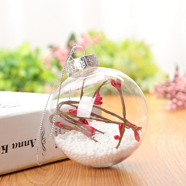 

PandaHall Transparent Plastic Fillable Ball Pendants Decorations, with Rattan inside, Christmas Tree Hanging Ornament, Clear, 60mm Plastic...