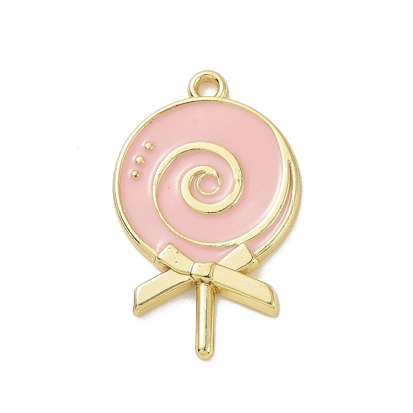 

PandaHall Christmas Theme Rack Plating Alloy Enamel Pendants, Candy Charms, Light Gold, 27.5x17x2mm, Hole: 1.7mm Alloy+Enamel Candy Pink