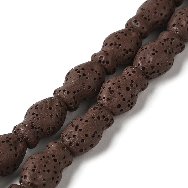 Brins de perles de pierre de lave naturelle