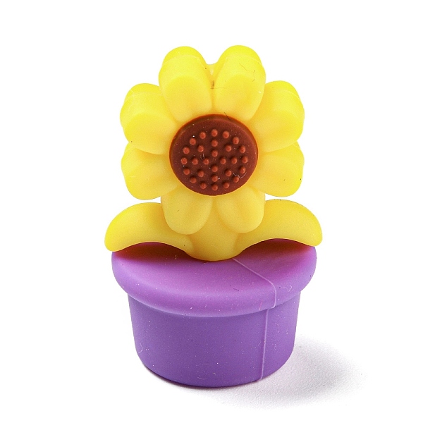 

PandaHall Sunflower Food Grade Eco-Friendly Silicone Beads, Chewing Beads For Teethers, DIY Nursing Necklaces Making, Medium Purple, 30x19mm...