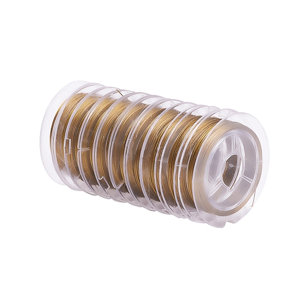 

PandaHall Tiger Tail Wire, Nylon-coated Stainless Steel, Dark Goldenrod, 0.38mm, about 32.8 Feet(10m)/roll Stainless Steel Round Gold