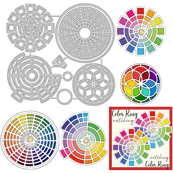 

PandaHall Carbon Steel Cutting Dies Stencils, for DIY Scrapbooking, Photo Album, Decorative Embossing Paper Card, Round, 110x116x0.8mm...
