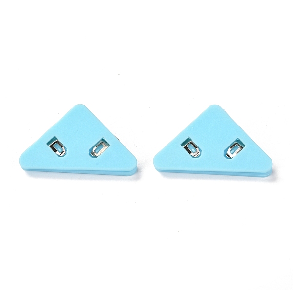 

PandaHall Triangle Shaped Plastic Clips, for Office School Supplies, Light Sky Blue, 31x52x19mm Plastic