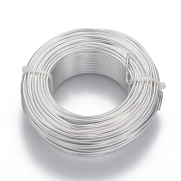 PandaHall Round Aluminum Wire, Bendable Metal Craft Wire, for DIY Jewelry Craft Making, Silver, 10 Gauge, 2.5mm, 35m/500g(114.8 Feet/500g)...
