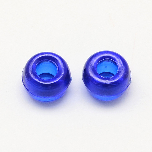 

PandaHall Transparent Acrylic European Beads, Large Hole Barrel Beads, Blue, 9x6mm, Hole: 4mm, about 1800pcs/500g Acrylic Barrel Blue