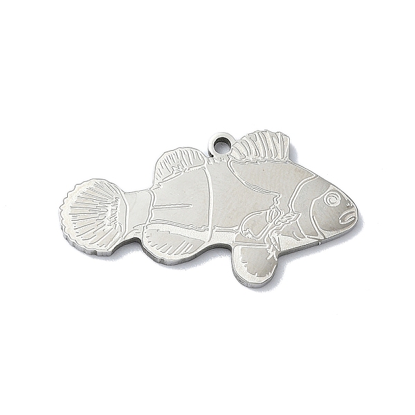 

PandaHall 201 Stainless Steel Pendants, Laser Cut, Fish Charm, Stainless Steel Color, 15.5x28.5x1.5mm, Hole: 1.5mm 201 Stainless Steel Fish