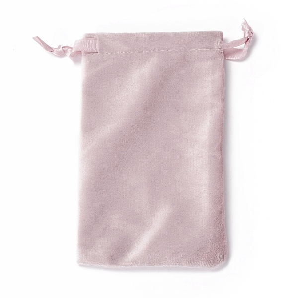 

PandaHall Velvet Jewelry Drawstring Bags, with Satin Ribbon, Rectangle, Misty Rose, 15x10x0.3cm Velvet None