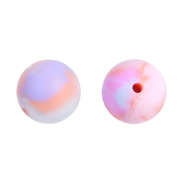 

PandaHall Round Food Grade Silicone Beads, Chewing Beads For Teethers, DIY Nursing Necklaces Making, Pink, 15mm Silicone Round Pink