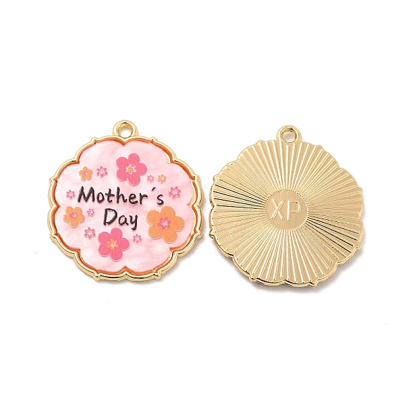 

PandaHall Rack Plating Acrylic Pendants, with Golden Tone Alloy Findings, Cadmium Free & Nickel Free & Lead Free, Mother's Day, Flower Charm...