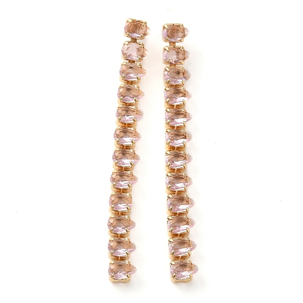 

PandaHall Brass Micro Pave Cubic Zirconia Bar Strip Dangle Stud Earrings, for Women, Long-Lasting Plated, Golden, 48.5x5mm Brass+Cubic...