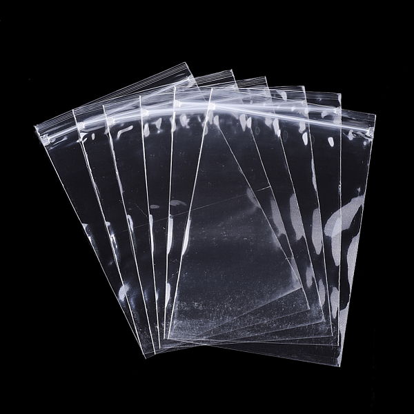 

PandaHall Polypropylene Zip Lock Bags, Top Seal, Resealable Bags, Self Seal Bag, Rectangle, Clear, 18.8x12cm, Unilateral Thickness: 2 Mil...
