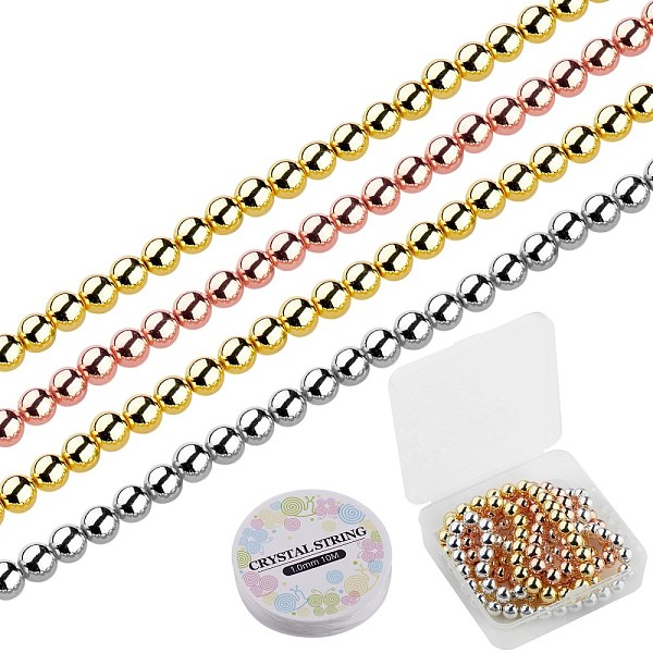 

PandaHall DIY Beaded Bracelets Making Kits, Including Electroplate Non-magnetic Synthetic Hematite Beads Strands and Elastic Crystal Thread...