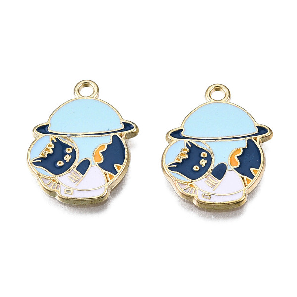 

PandaHall Alloy Enamel Pendants, Cadmium Free & Lead Free, Light Gold, Cat Charms, Prussian Blue, 21x17x1.5mm, Hole: 1.8mm Alloy+Enamel Cat...