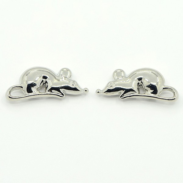 

PandaHall Alloy Animal Mouse Rat Charms Pendants, Nickel Free, Platinum, 18x8x3mm, Hole: 3x1mm Alloy Mouse