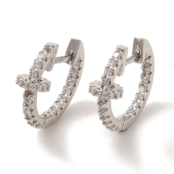 

PandaHall Brass Stud Earrings, with Clear Cubic Zirconia, Cadmium Free & Lead Free, White, 18x6mm Cubic Zirconia White