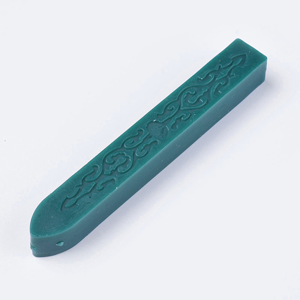 

PandaHall Wax Seal Sticks without Wick Cord, For Retro Vintage Wax Seal Stamp, Teal, 91x12x12mm Wax Cyan