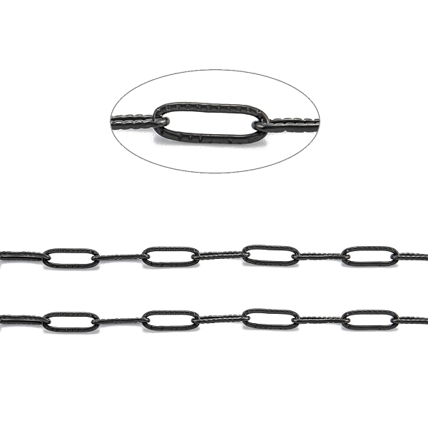 

PandaHall 304 Stainless Steel Paperclip Chains, Soldered, with Spool, Electrophoresis Black, 66x61mm, 12x4x1mm, about 32.8 Feet(10m)/roll...