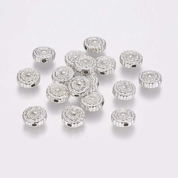 

PandaHall Tibetan Style Alloy Beads, Lead Free & Cadmium Free, Flat Round, Platinum Color, Size: about 10mm in diameter, 4mm thick, hole...