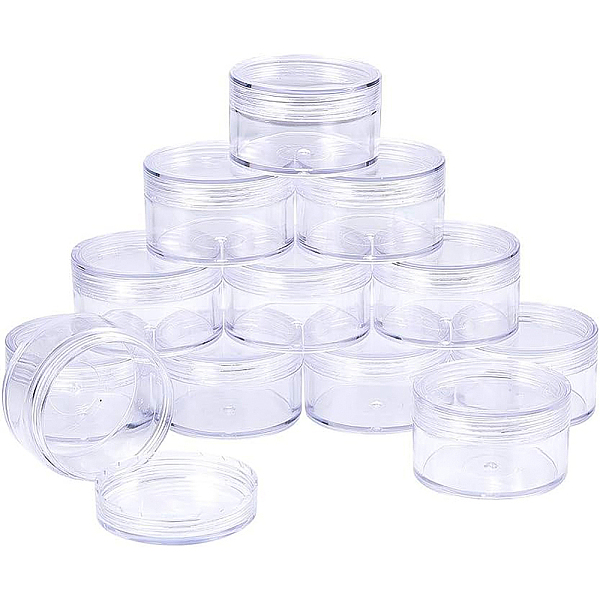 

PandaHall FINEFINDING Plastic Bead Containers, Column, Clear, 5.6x3.4cm, Capacity: 50ml, 12pcs/box Plastic Column Clear