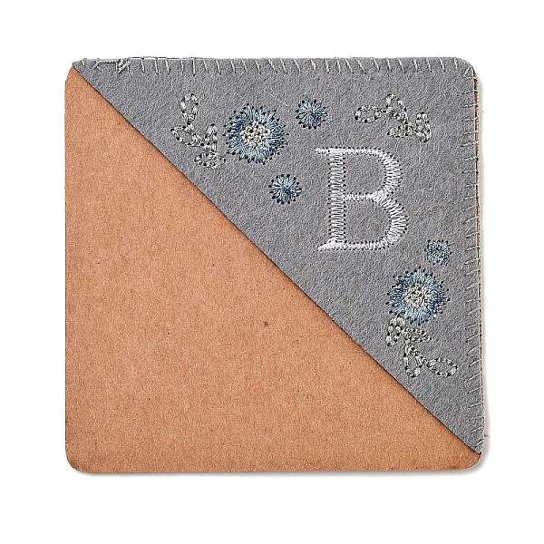 

PandaHall Embroidery Corner Bookmarks, Personalized Hand Embroidered Bookmark, Flower Felt Triangle Corner Page Marker, for Book Reading..., Gray