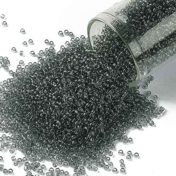 

PandaHall TOHO Round Seed Beads, Japanese Seed Beads, (9) Transparent Black Diamond, 15/0, 1.5mm, Hole: 0.7mm, about 15000pcs/50g Glass Gray