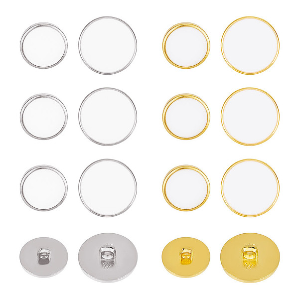 80Pcs 4 Style Plastic Shank Buttons