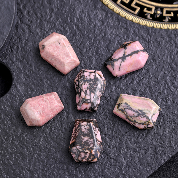 

PandaHall Natural Hypersthene Carved Coffin Decorations, Reiki Stones for Home Office Desktop Feng Shui Ornament, 20x15mm Hypersthene Others