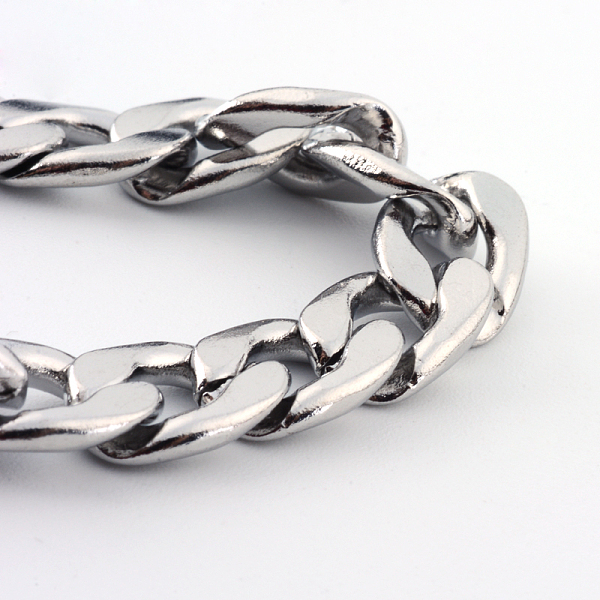 

PandaHall 304 Stainless Steel Curb Chains Necklaces, with Lobster Claw Clasps, Stainless Steel Color, 23.8 inch(60.5cm), 7.5mm 304...