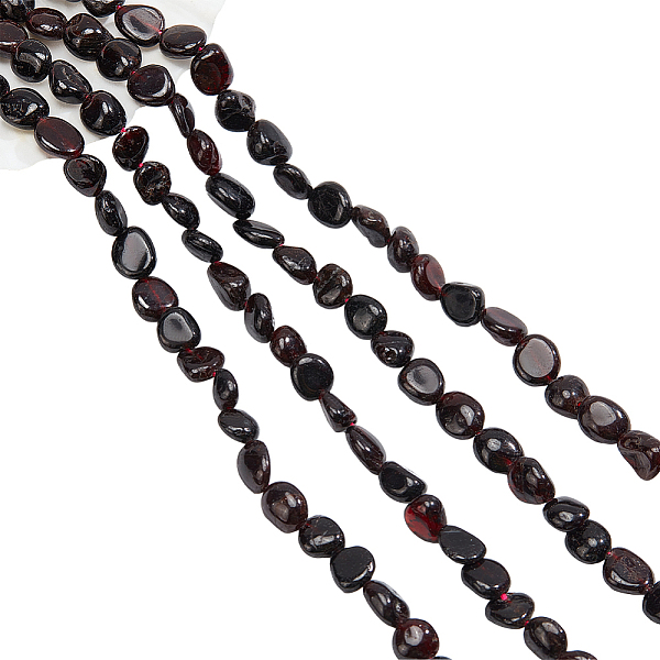 

PandaHall 2 Strands About 76 Pcs Natural Garnet Gemstone Beads, Oval Shape Loose Beads Irregular Crystal Energy Stone Charms Beads for...