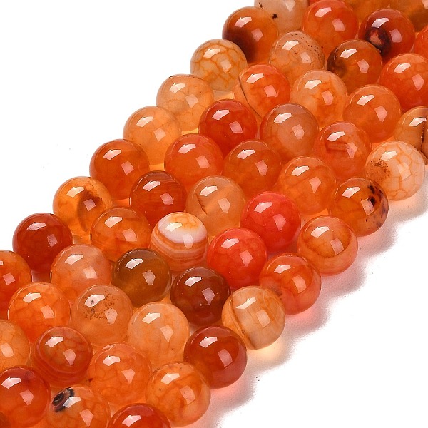 

PandaHall Natural Agate Beads Strands, Round, Dyed & Heated, Orange, 10~10.5mm, Hole: 1.4mm, about 38pcs/strand, 15.08~15.20''(38.3~38.6cm)...