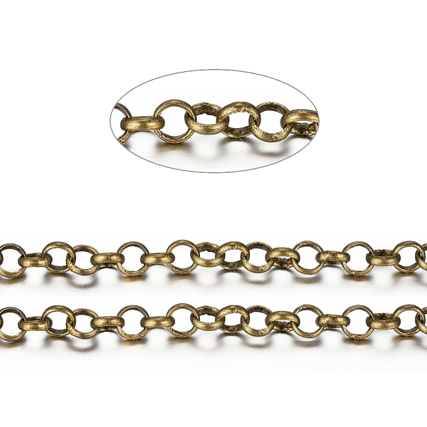 

PandaHall Brass Rolo Chains, Belcher Chains, Soldered, with Spool, Cadmium Free & Nickel Free & Lead Free, Antique Bronze, 4x1.2mm, about...