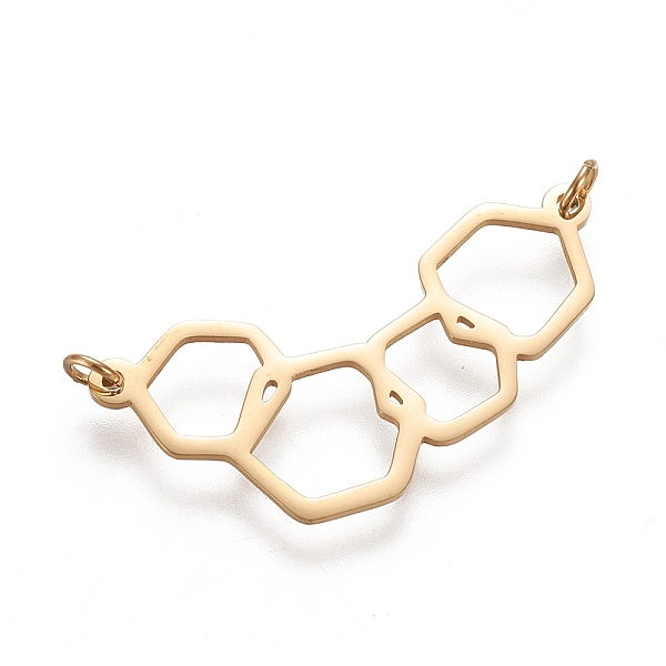 

PandaHall 304 Stainless Steel Links Connectors, Honey Shape, Golden, 14.5x30.5x1mm, Hole: 2mm 304 Stainless Steel Others