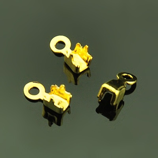 

PandaHall Brass Cup Chain Ends, Rhinestone Cup Chain Connector, Golden, 7x3mm, Hole: 1mm, Inner Diameter: about 2.8mm Brass