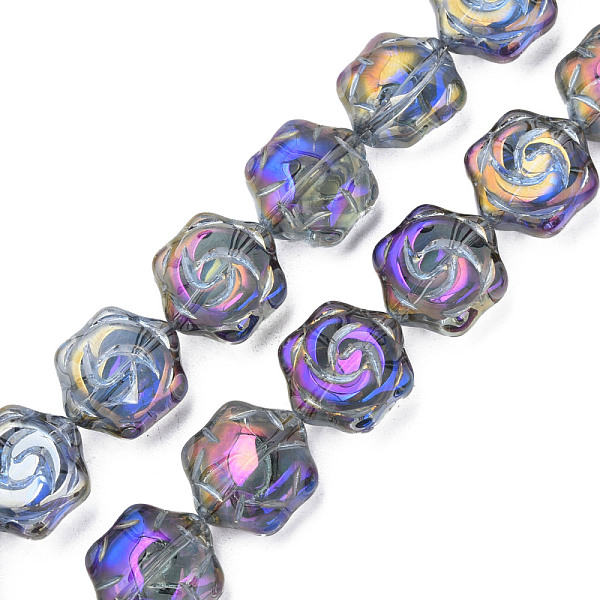 

PandaHall Electroplate Glass Beads Strands, AB Color, Flower, Dark Orchid, 16x14.5x7.5mm, Hole: 1mm, about 40Pcs/strand, 24.80 inch(63cm)...
