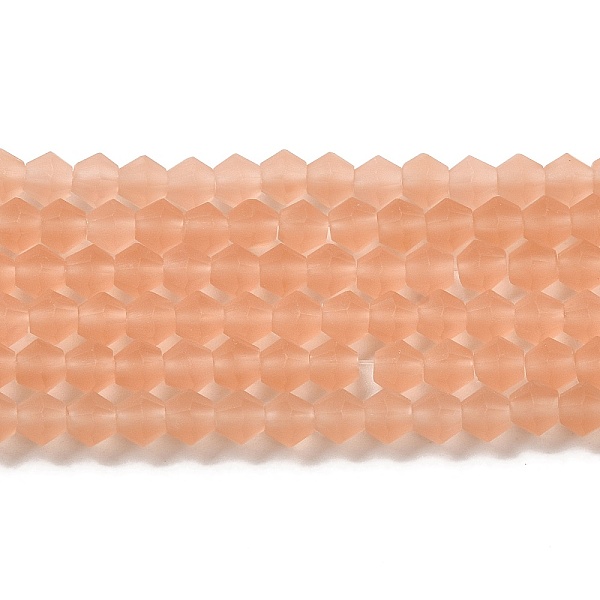 

PandaHall Imitate Austrian Crystal Frosted Glass Beads Strands, Grade AA, Faceted, Bicone, Light Salmon, 3x2.5mm, Hole: 0.7mm, about...