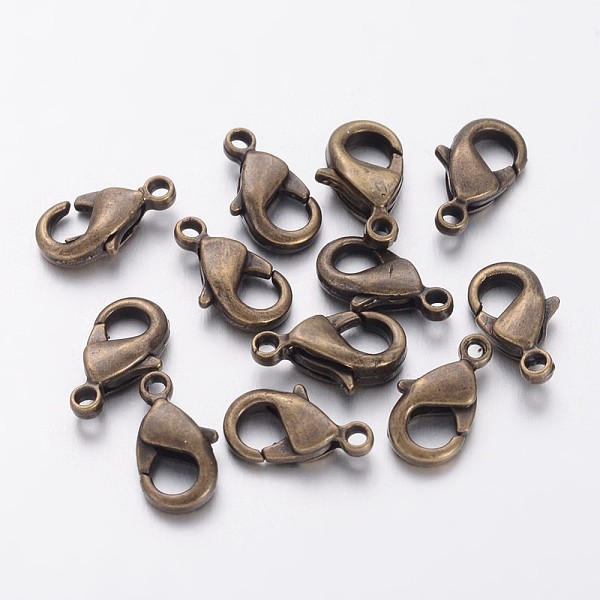

PandaHall Brass Lobster Claw Clasps, Parrot Trigger Clasps, Cadmium Free & Nickel Free & Lead Free, Antique Bronze, 19x10x4mm, Hole: 2mm...